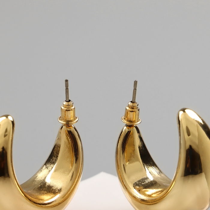 Серьги пластик «Круг» гало, цвет золото Серьги пластик «Круг» гало, цвет золото