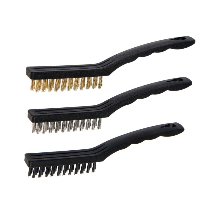 Набор щеток металлических ручных ТУНДРА, пластиковые рукоятки, большие, 3 шт. Набор щеток металлических ручных ТУНДРА, пластиковые рукоятки, большие, 3 шт.