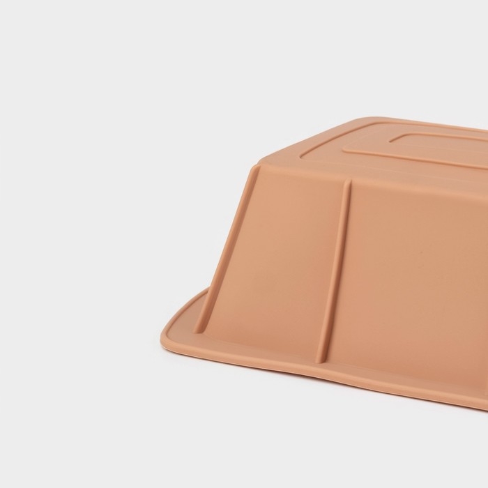 Форма для выпечки Доляна &laquo;Хлеб&raquo;, силикон, 24&times;13&times;6 см, внутр.размер 21&times;11 см, цвет бежевый