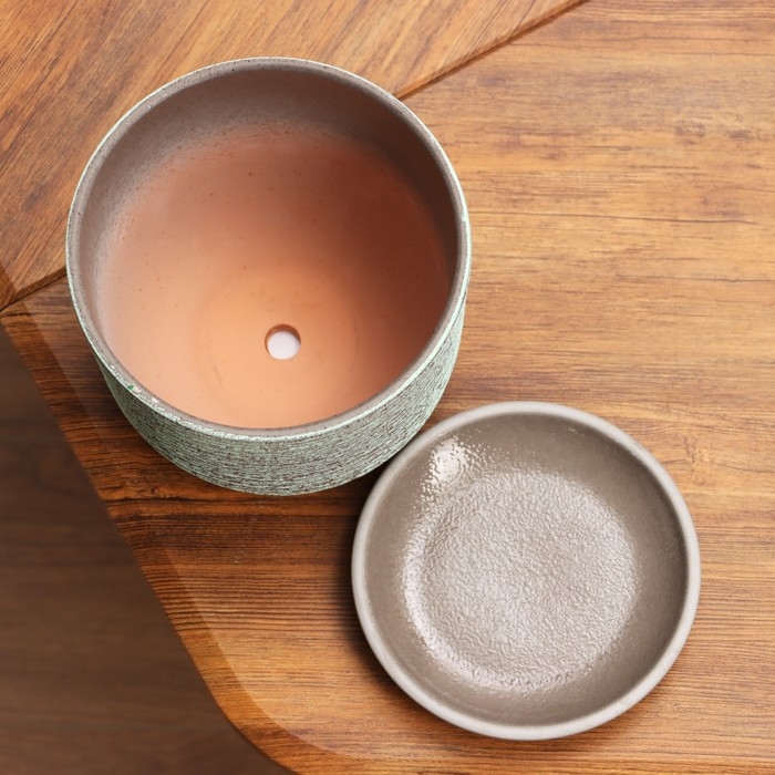 Горшок цветочный Горшок цветочный "Лоза" зелено-серый бук №2, 1,6 л