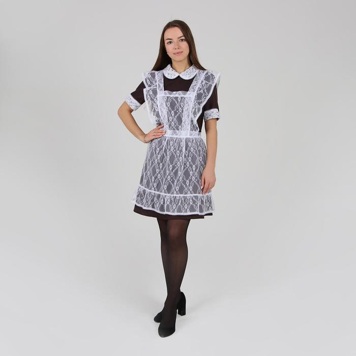 Школьный фартук, гипюр, мелкие цветы, р. 42-50, цвет белый + набор шаров 5 шт. Школьный фартук, гипюр, мелкие цветы, р. 42-50, цвет белый + набор шаров 5 шт.