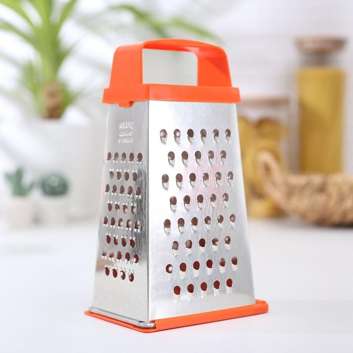 Тёрка «Универсал», 4 грани, с крышкой-дозатором и пластиковой ручкой, 11×8,5×22 см, цвет МИКС Тёрка «Универсал», 4 грани, с крышкой-дозатором и пластиковой ручкой, 11×8,5×22 см, цвет МИКС