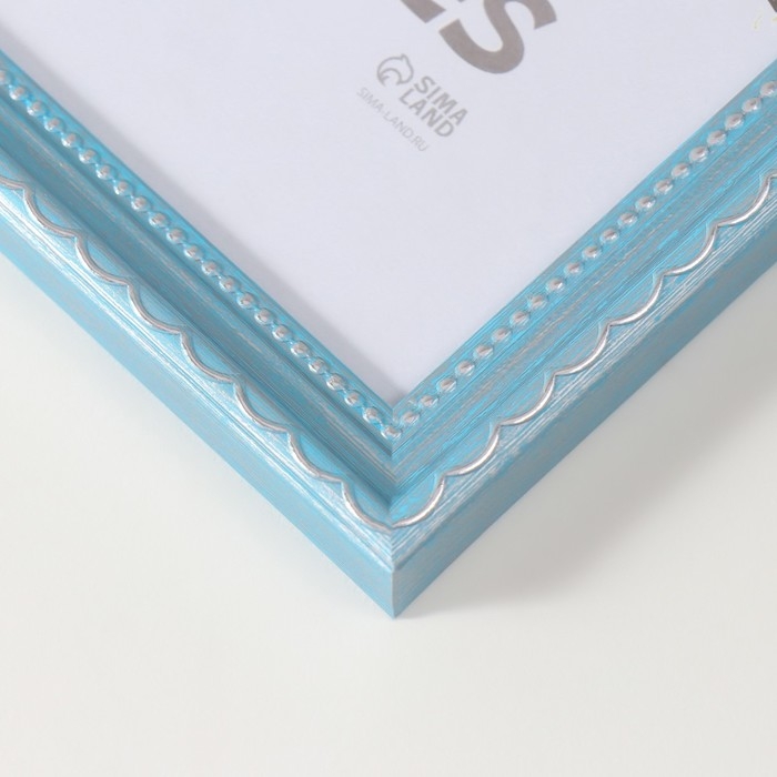 Фоторамка пластик Фоторамка пластик "Стиль голубой" 21х30 см, голубой