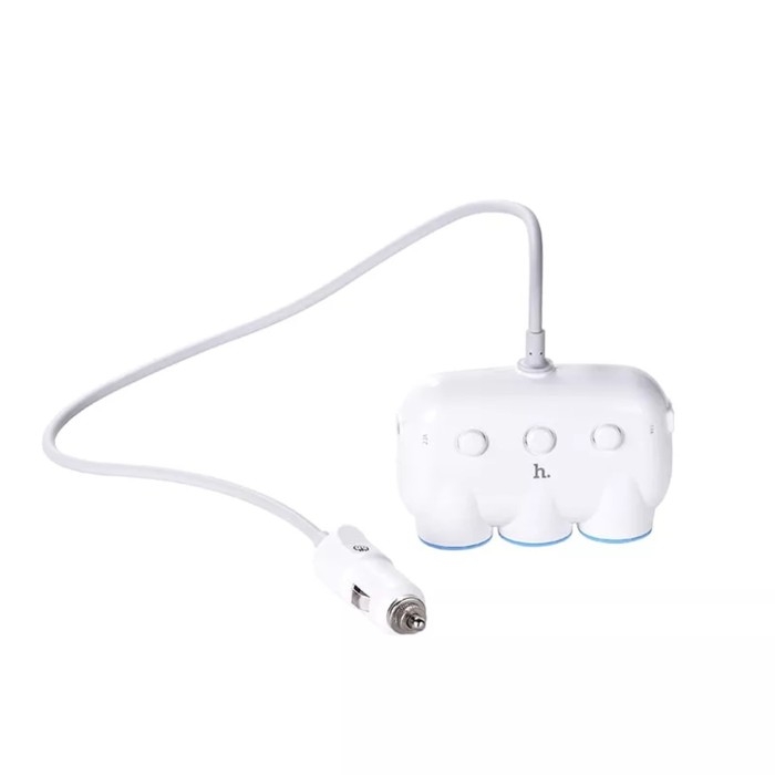 Разветвитель прикуривателя Hoco C1, белый