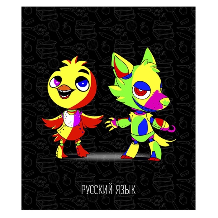 Тетрадь предметная Calligrata TOP Тетрадь предметная Calligrata TOP "Неоновые звери" 48 листов, в линейку, по русскому языку, мелованный картон, печать,офсет