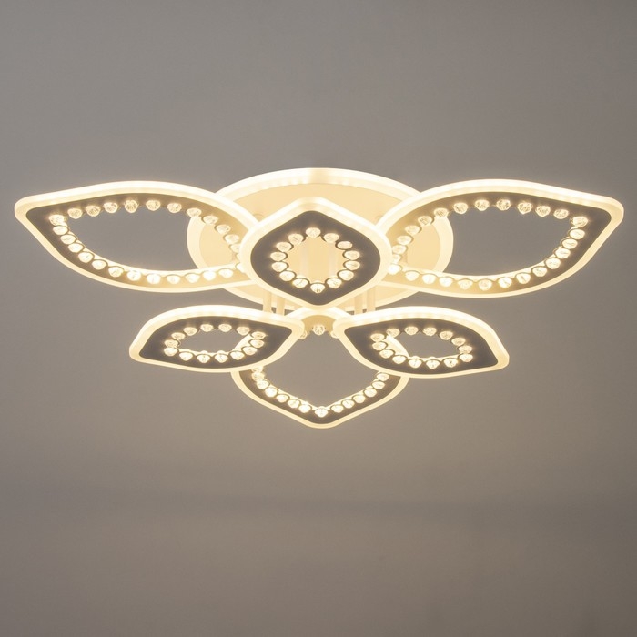 Люстра с ПДУ Люстра с ПДУ "Алина" LED 150Вт 3000-6000Вт RGB белый 60х60х13,5см BayerLux