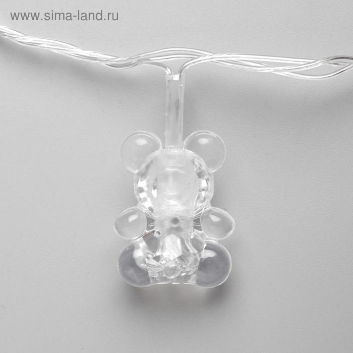 Гирлянда «Нить» 5 м с насадками «Мишки», IP20, прозрачная нить, 20 LED, свечение мульти (RG/RB), мигание, 220 В Гирлянда «Нить» 5 м с насадками «Мишки», IP20, прозрачная нить, 20 LED, свечение мульти (RG/RB), мигание, 220 В