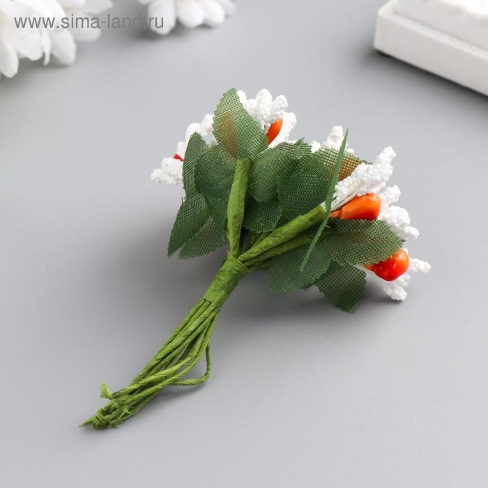 Декор для творчества Декор для творчества "Зимние цветы"МИКС 10 см (1 набор=1 букету) в букете 12 цветов