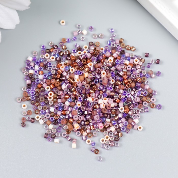 Бисер стекло 12/0 Бисер стекло 12/0 "Перламутр. Сиреневое ассорти" 10 гр