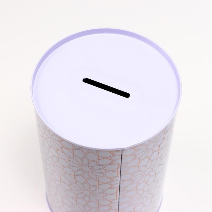 Копилка металл банка Копилка металл банка "Золотые узоры на белом" МИКС 15х10х10 см