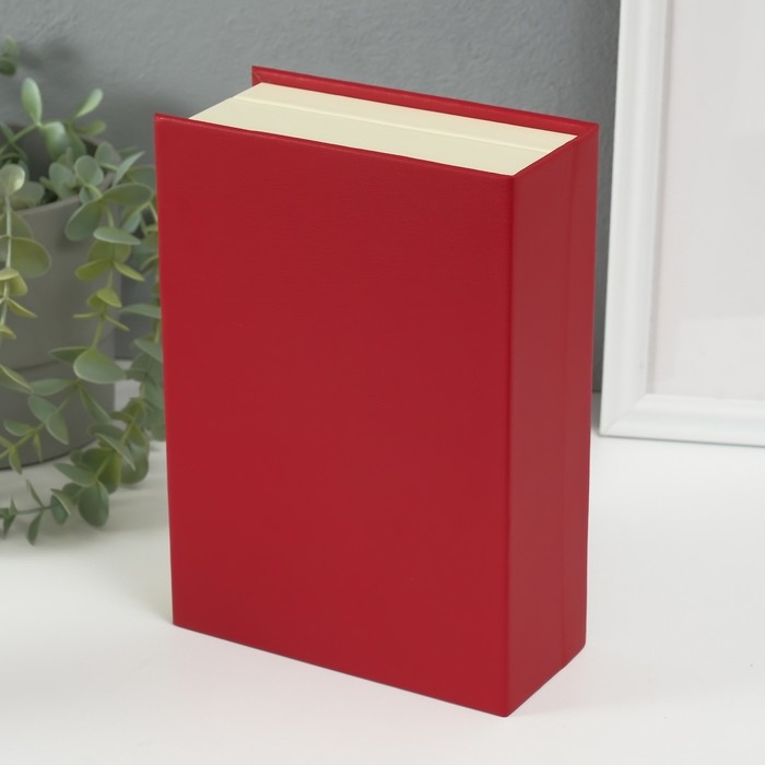 Шкатулка кожзам для украшений Шкатулка кожзам для украшений "Магическая книга" красная 15,5х21,5х7 см