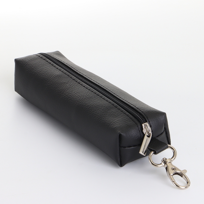 Ключница на молнии, длина 16 см, кольцо, карабин, цвет чёрный Ключница на молнии, длина 16 см, кольцо, карабин, цвет чёрный