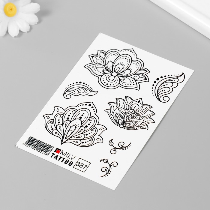 Татуировка на тело Татуировка на тело "Мехенди" 10х15 см