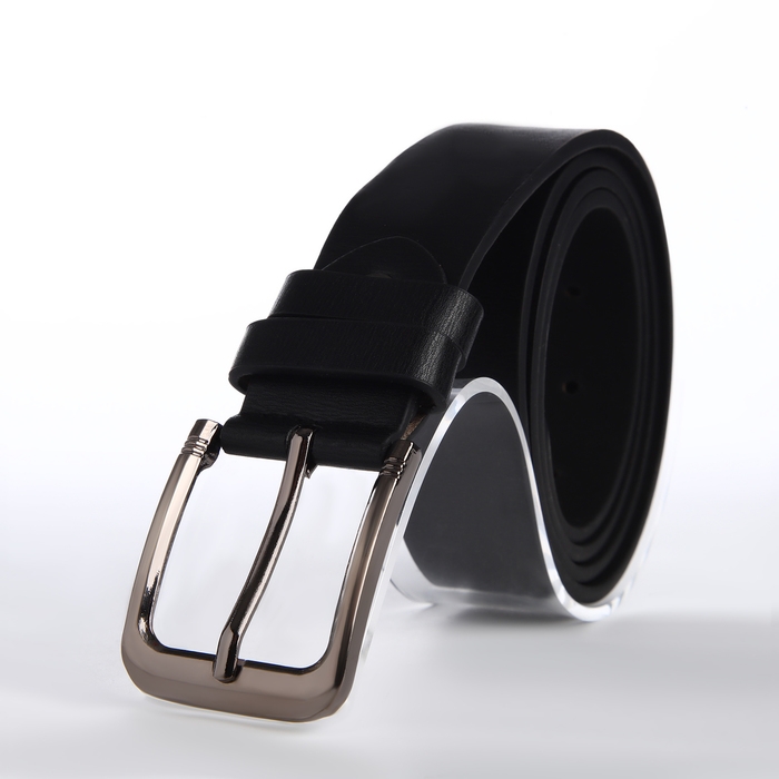 Ремень мужской, ширина 3,5 см, винт, пряжка металл, цвет чёрный Ремень мужской, ширина 3,5 см, винт, пряжка металл, цвет чёрный