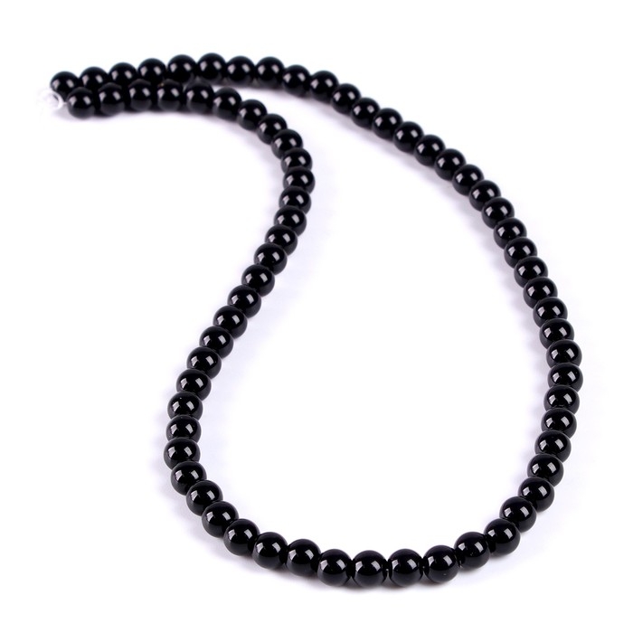 Бусины из натурального камня «Чёрный агат» набор 60 шт., размер 1 шт. — 6 мм Бусины из натурального камня «Чёрный агат» набор 60 шт., размер 1 шт. — 6 мм