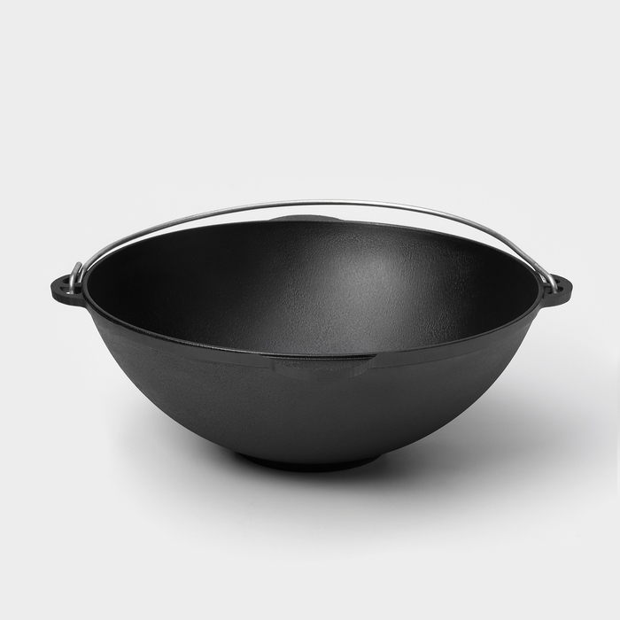 Казан чугунный Wild Kitchen «Туризм», 8 л, d=36 см, лопатка и губка в комплекте Казан чугунный Wild Kitchen «Туризм», 8 л, d=36 см, лопатка и губка в комплекте