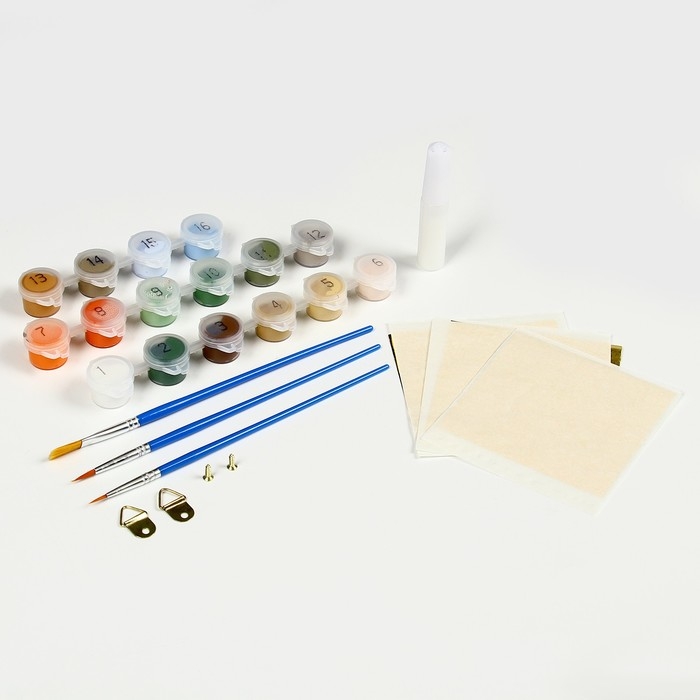 Картина по номерам на новый год на холсте с подрамником и поталью «Девушка с венком», 20 х 30 см Картина по номерам на новый год на холсте с подрамником и поталью «Девушка с венком», 20 х 30 см