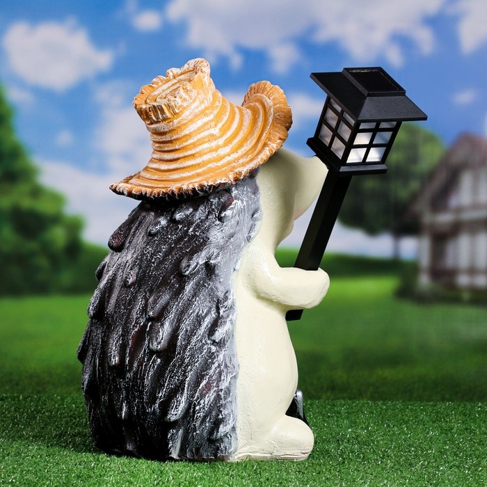 Садовый фонарь  Садовый фонарь "Ежик с фонарем" 43см