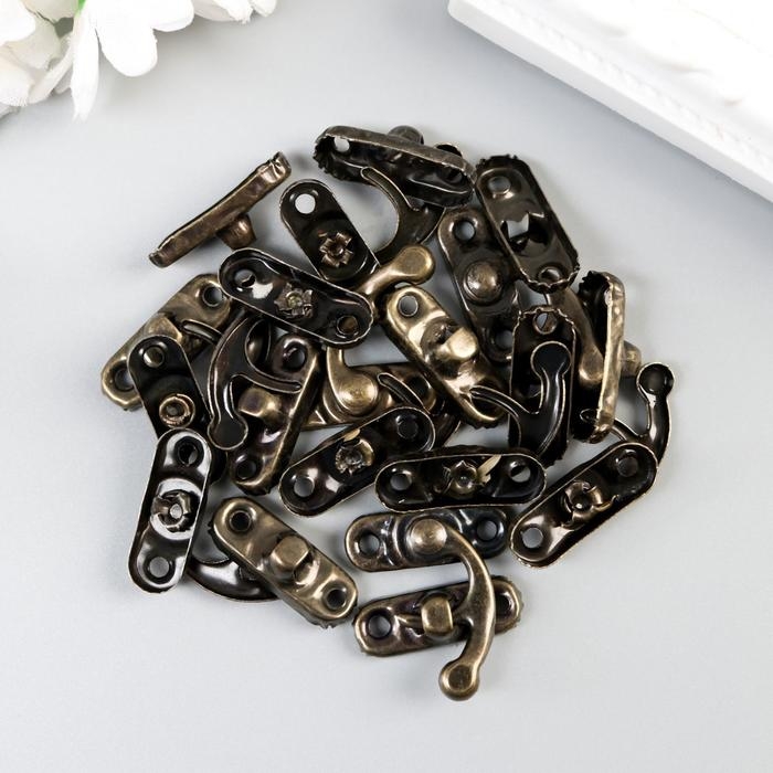 Замок металл для шкатулки Замок металл для шкатулки "Классика" (набор 10 шт) 2,4х2,2х0,5 см