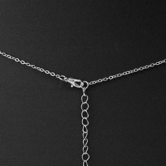 Портупея «Талия» жемчужина, цвет белый в серебре, 68 см + 25 см удлинитель