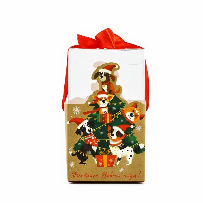 Коробка подарочная новогодняя складная «Весёлого Нового года!», 7 х 12 х 7 см, Новый год Коробка подарочная новогодняя складная «Весёлого Нового года!», 7 х 12 х 7 см, Новый год