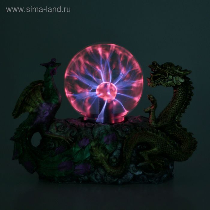 Плазменный шар Плазменный шар "Дракон и птица", 23 см