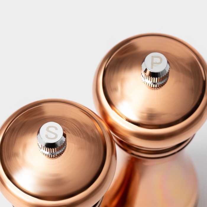 Набор мельниц для специй  Набор мельниц для специй "Медиал" 2 шт. 16,2 см, цвет медный