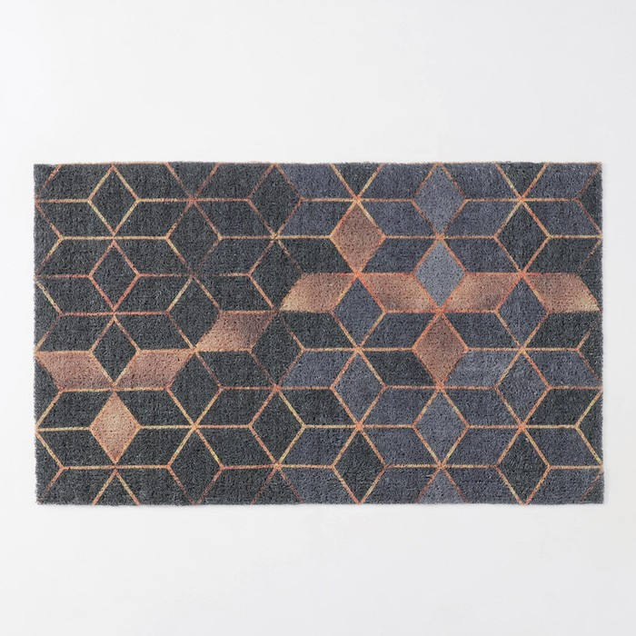 Коврик придверный грязезащитный Доляна «Бурлеск», вырезной, 45×75 см Коврик придверный грязезащитный Доляна «Бурлеск», вырезной, 45×75 см