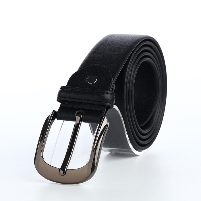 Ремень мужской, ширина 3,5 см, винт, пряжка металл, цвет чёрный Ремень мужской, ширина 3,5 см, винт, пряжка металл, цвет чёрный