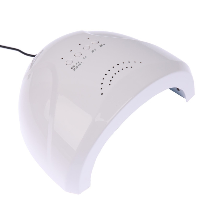 Лампа для гель-лака Luazon LUF-17, LED, 48 Вт, 30 диодов, таймер 5/36/60 с, USB, белая Лампа для гель-лака Luazon LUF-17, LED, 48 Вт, 30 диодов, таймер 5/36/60 с, USB, белая