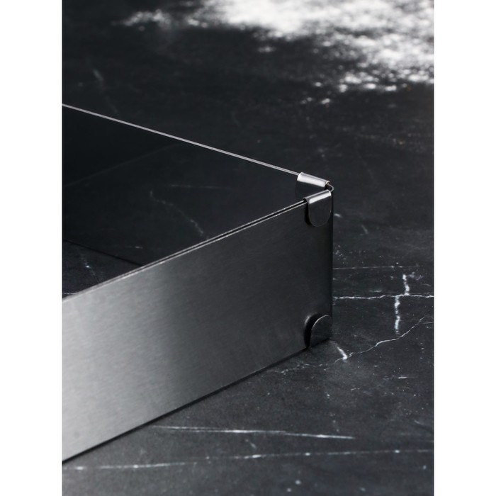 Форма для выпечки с регулировкой размера «Прямоугольная», h-5 см, 15х25 - 27х48 см Форма для выпечки с регулировкой размера «Прямоугольная», h-5 см, 15х25 - 27х48 см