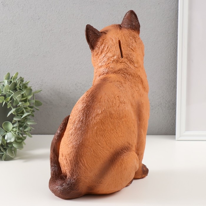 Копилка Копилка "Кошка Сиамская окраска" высота 31,5 см, ширина 16 см, длина 24 см.