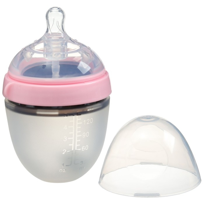 Бутылочка для кормления M&B, ШГ Ø70мм, 150мл., силиконовая колба, цвет розовый Бутылочка для кормления M&B, ШГ Ø70мм, 150мл., силиконовая колба, цвет розовый