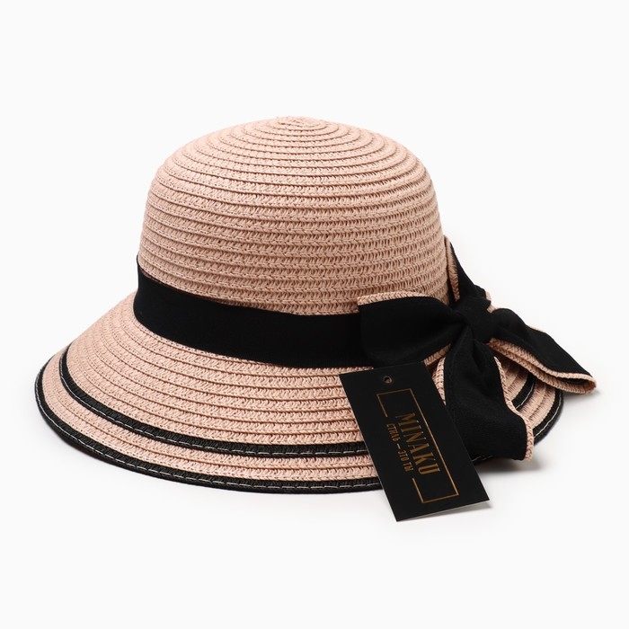 Шляпа для девочки MINAKU Шляпа для девочки MINAKU "Модница", цвет розовый, р-р 52