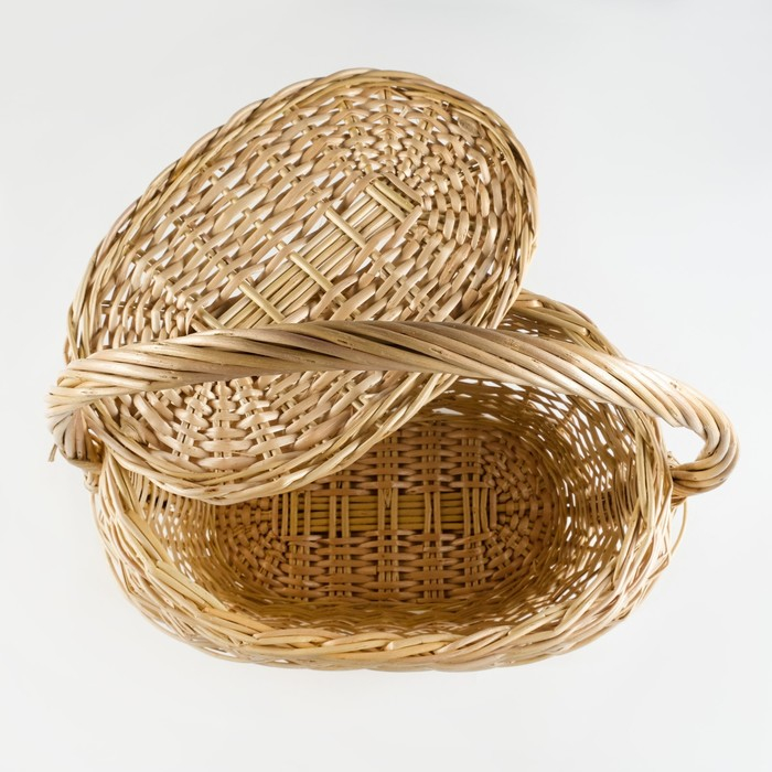 Корзина &laquo;Хозяйственная&raquo;, с крышкой, 17/26&times;23/32&times;22/42 см, ручное плетение, ива