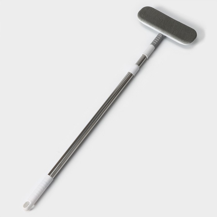 Щётка для окон Raccoon, телескопическая нержавеющая ручка 77(123) см, силиконовый сгон 22 см, велюровая насадка 22×7 см, цвет МИКС Щётка для окон Raccoon, телескопическая нержавеющая ручка 77(123) см, силиконовый сгон 22 см, велюровая насадка 22×7 см, цвет МИКС