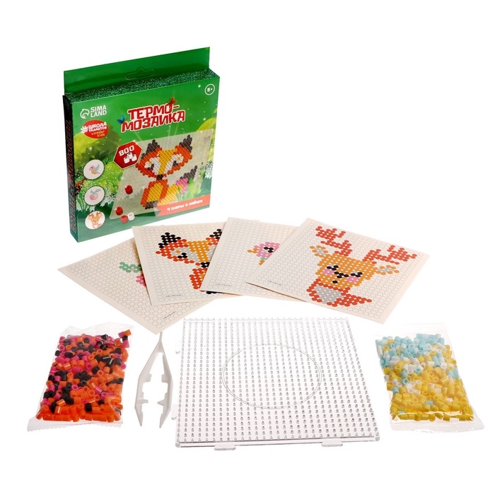 Термомозаика «Животные» с пинцетом Термомозаика «Животные» с пинцетом