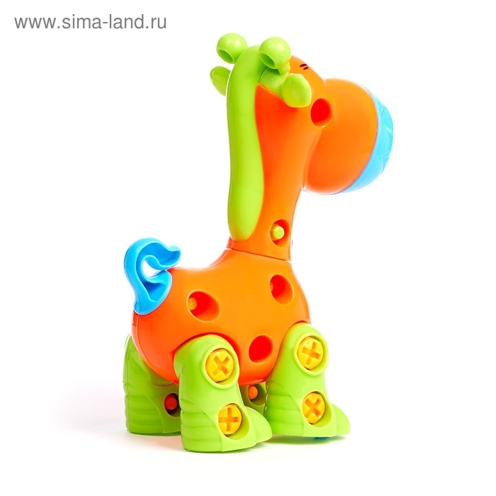 Конструктор винтовой «Жираф», 16 деталей, цвета МИКС Конструктор винтовой «Жираф», 16 деталей, цвета МИКС