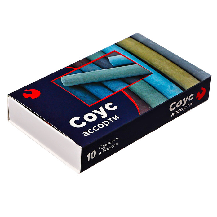 Соус ассорти, набор 10 цветов (длина 65 ± 1 мм; диаметр 10.5 ± 0,6 мм), в картонной коробке Соус ассорти, набор 10 цветов (длина 65 ± 1 мм; диаметр 10.5 ± 0,6 мм), в картонной коробке