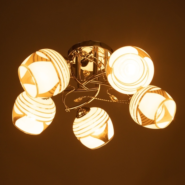 Люстра Люстра "Баффи" 5х40Вт Е27 Хром МОДЕЛЬ: 2751100