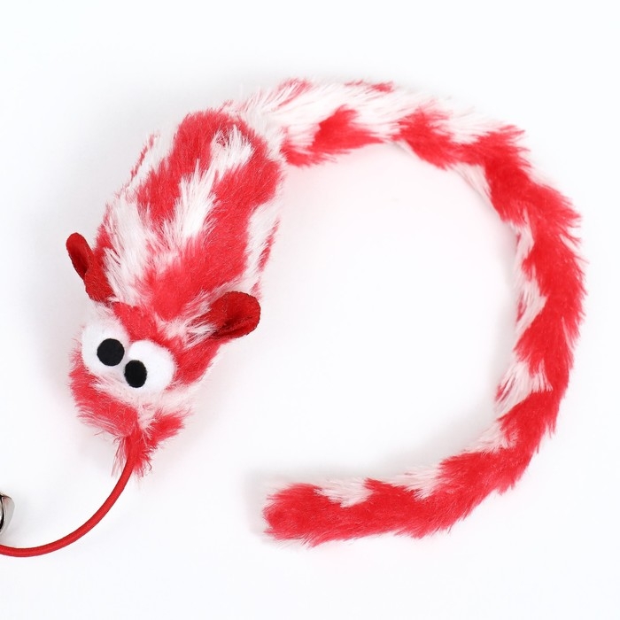 Дразнилка-удочка  Дразнилка-удочка "Мышь с длинным хвостом", красная