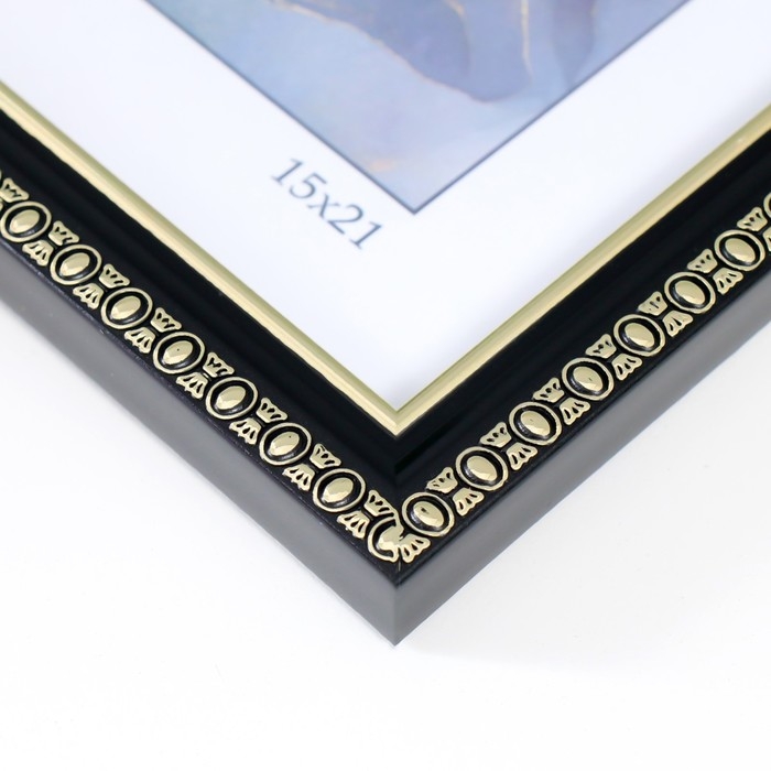 Фоторамка пластик Фоторамка пластик "Камея" 15х21 см, чёрный