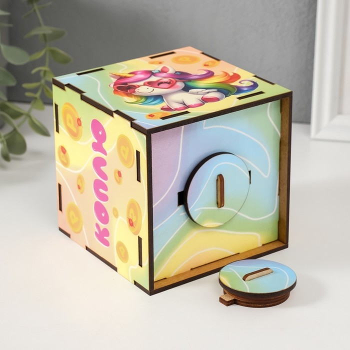 Копилка куб Копилка куб "Коплю на сказку" 10х10х10 см