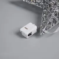 Подвеска световая &laquo;Звезда серебристая&raquo;, 20&times;20&times;5 см, 10 LED, от батареек AG13&times;3, свечение тёплое белое