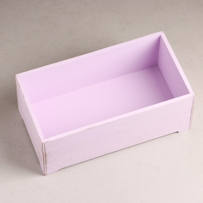 Кашпо деревянное  Кашпо деревянное "Прованс" 23х12,5х9 см Сиреневый