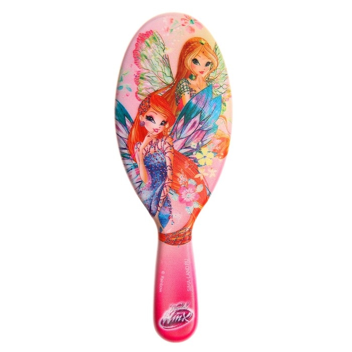 Расческа для волос массажная детская  Расческа для волос массажная детская "Блум и Флора", Винкс