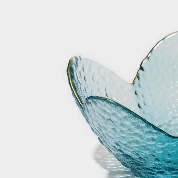 Салатник стеклянный фигурный «Цветок», 150 мл, 12×5 см