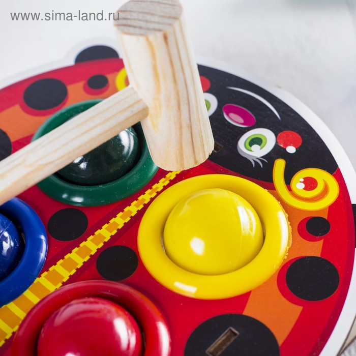 Стучалка-сортер «Божья коровка», с молотком Стучалка-сортер «Божья коровка», с молотком