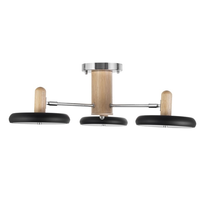 Люстра Люстра "Джулия" 3хLED 72Вт 3000-6000К черно-хромовый 62х62х22 см