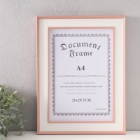Фоторамка пластик формат А4 "Романтизм" розовая 2,5х27,2х35,9 см